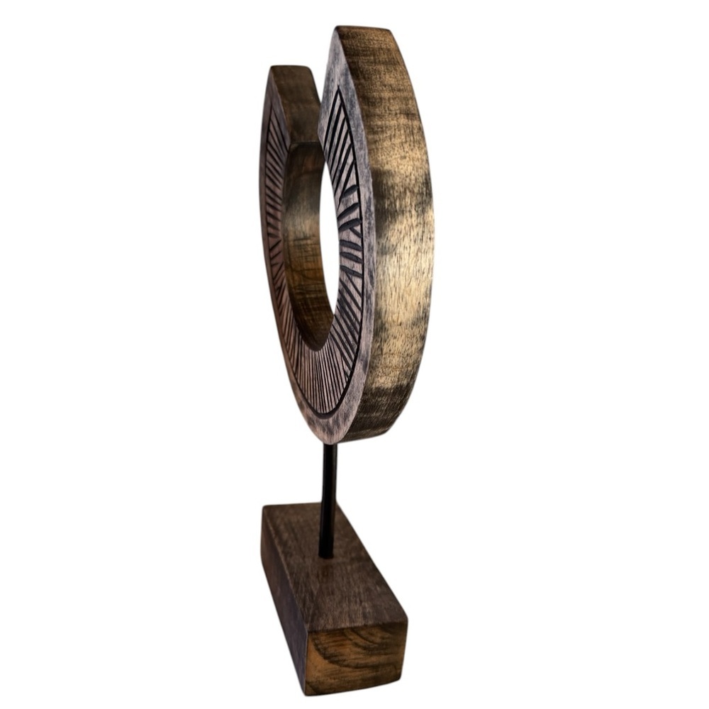 Sagebrook Home Carved Mango Wood Table Sculpture Accent - Picture 3 of 5